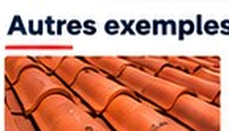 Exemple de toiture en tuiles